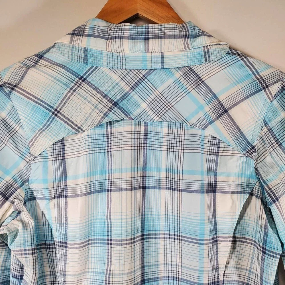 Columbia Silver Ridge Plaid Long Sleeve Shirt Blue Size Small - Picture 7 of 13